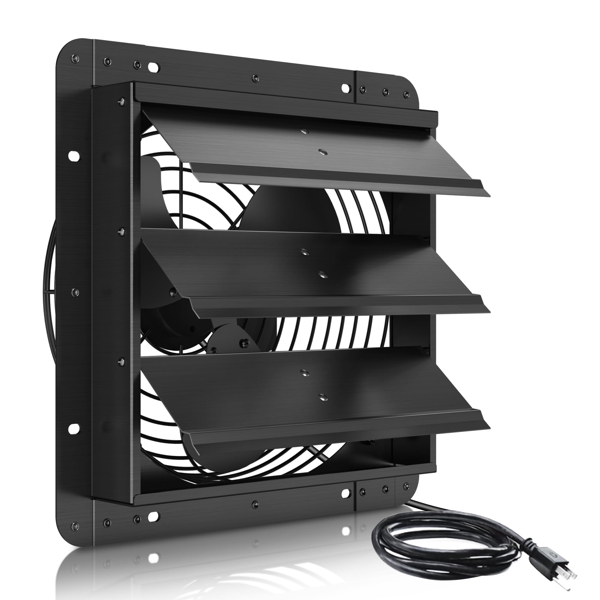 HYITO 12 Inch Shutter Exhaust Fan, Wall Mount Attic Fan, High